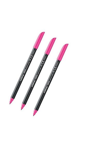 Edding 1200 Graphic Pen Highlighter Pink 3 Pieces