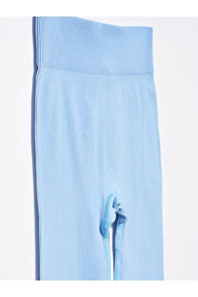 Dilvin 7929 Pantaloni scurți biker cu talie înaltă-albastru