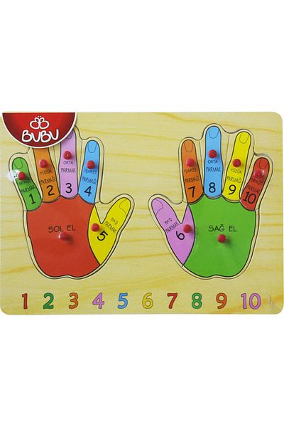 Bubu Wooden Puzzle Fingers 30 X 21.5 X 0.8 cm 12 Pieces +3 Years