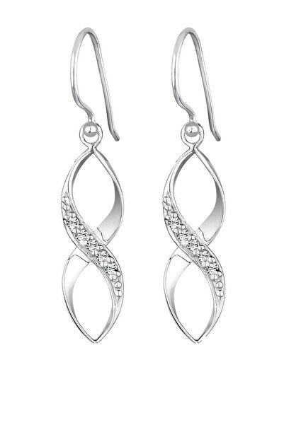 ELLI Ohrringe Spirale Infinity Zart Kristalle Silber