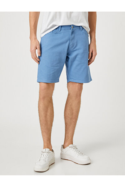 Koton Βασικό σορτς από καμβά με λεπτομέρεια με κουμπιά και τσέπες