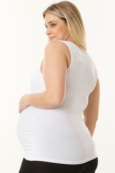 MS HAMİLE İÇ GİYİM White Thick Strap Maternity Undershirt - Hg0039