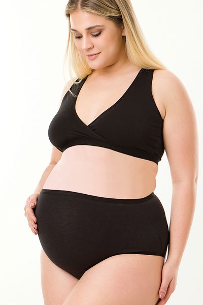 MS HAMİLE İÇ GİYİM Chiloți de maternitate modal negri HG1111