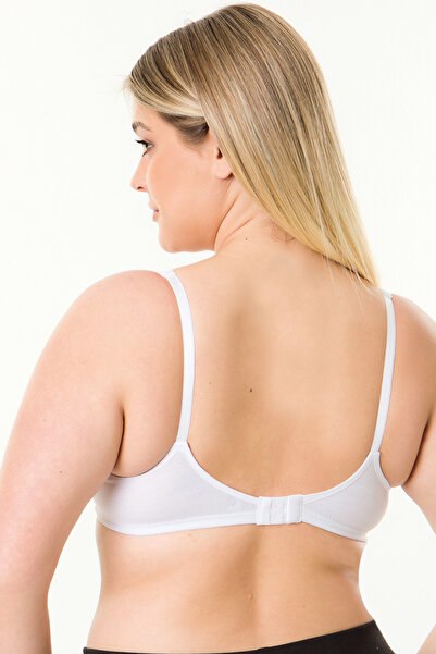 MS HAMİLE İÇ GİYİM Λευκό Σουτιέν Θηλασμού - Χτενισμένο Βαμβακερό Χωρίς Κουκούλα, HG0062