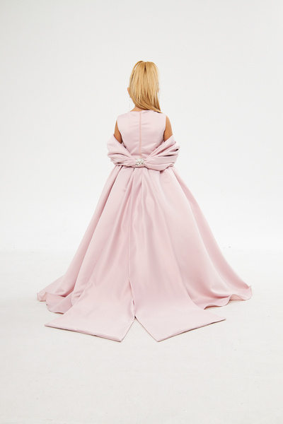 zühre balaban Pudra Fiyonklu Kız Çocuk Abiye Elbise