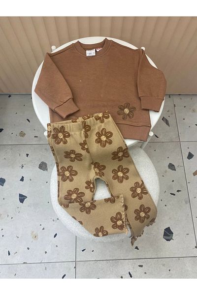SELIM KİDS FLOWER PATTERNED TIGHTS SUIT