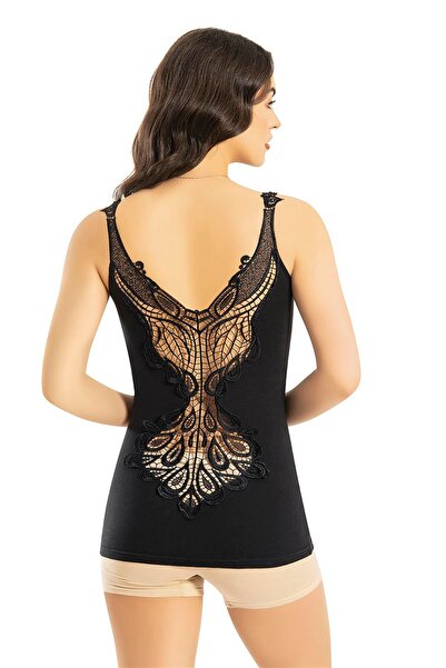 NightLove SIRTI GÜPÜRLÜ MODELLİ ATLET