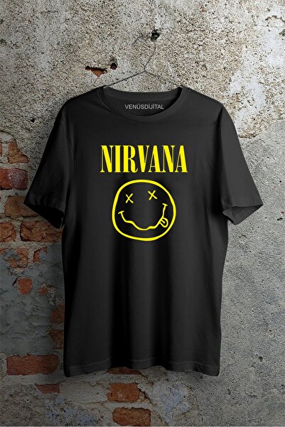 venüsdijital Tricou unisex cu imprimeu Nirvana Rock Metal Music Regular Fit