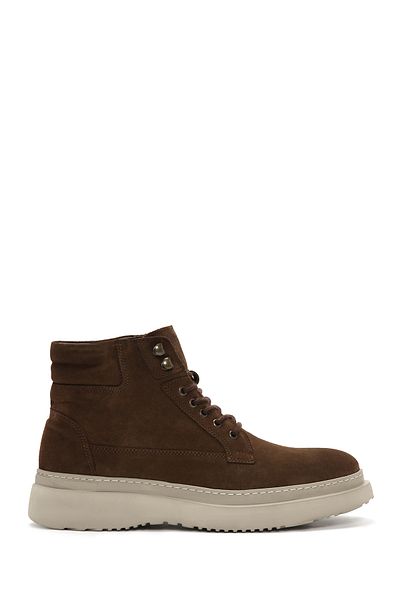 Derimod Men's Thick Sole Lace-Up Suede Leather Boots