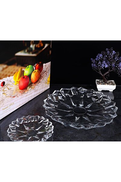 NİLÜFER HOME 7 Parça Cam Pasta/Meyve/s Seti