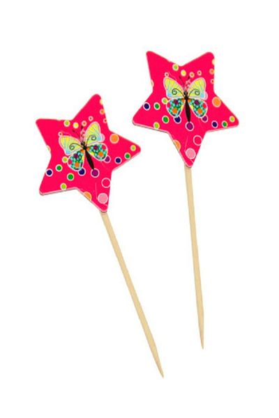 Kazanabil 20-Piece Butterfly and Polka Dot Patterned Star Party Shovel