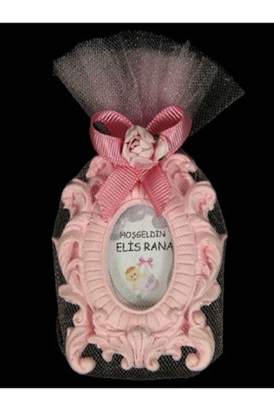 Kazanabil RESİM ÇERÇEVESİ ŞEKLİNDE TÜLLÜ KOKULU TAŞ PEMBE