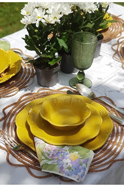 Soframore Fiore 4 Adet Seramik Servis, Sunum Tabak Seti 27cm