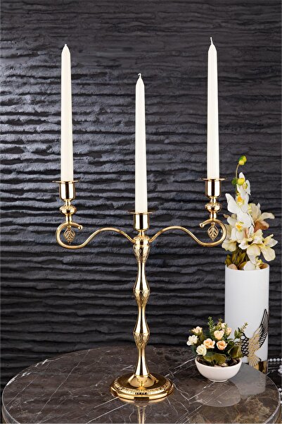 Genel Markalar Vela Dekoratif 3 Lü Şamdan Mumluk Dekoratif Obje Ve Aydınlatma