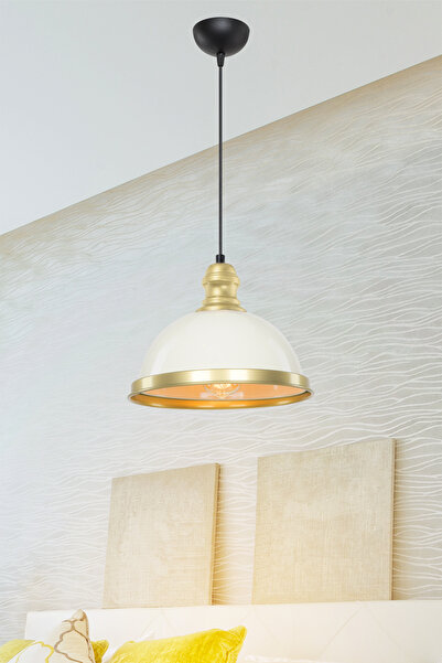 Genel Markalar Kırık Beyaz Metal Sarkıt, Şık ve Modern Aydınlatma, Turuncu De...