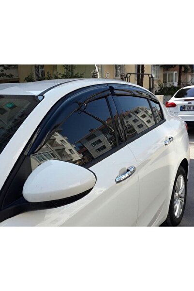 caraks Fiat Egea Mügen Cam Rüzgarlığı 2015 Sonrası 4 Lü Takım Mat Siyah