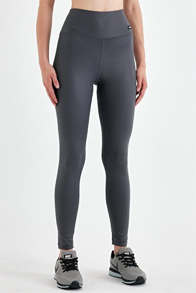 GRAB Women's Gray Shiny Sports Leggings