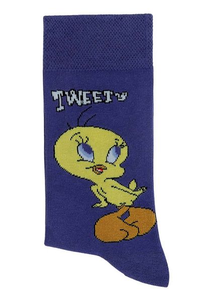 Dogo Unisex Vegan Blue Socks - Warner Bros Tweety Classic Design