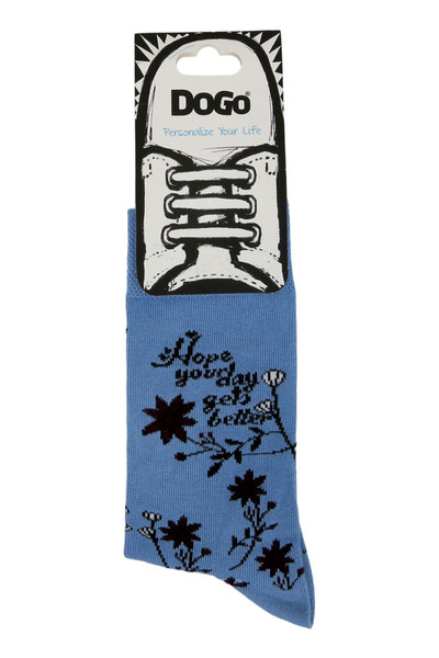 Dogo Unisex Vegan Mavi Çorap - Spirit Animal Tasarım
