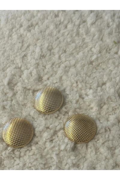 ODDA TASARIM ATÖLYESİ coat button 3 piece set gold