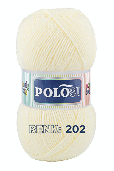 Polosu Candy Baby - Bebek El Örgü Ipliği 202 - Krem
