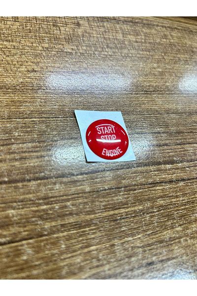 APEXİ BMW E60 E61 E87 E90 E91 E92 E93 - Red Start Stop Sticker, Non-Stick on Top
