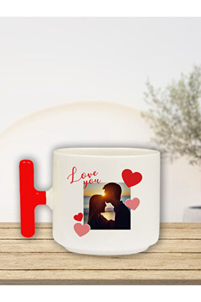 dopdolu promosyon FOTOĞRAF BASKILI Baskılı T Kulplu Kupa Bardak Sevgililer Gü...