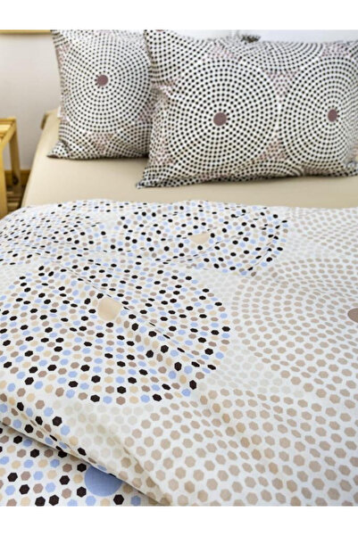 ELY PARKER 90x190 Single Duvet Cover Set 100% Cotton Patterned Circle