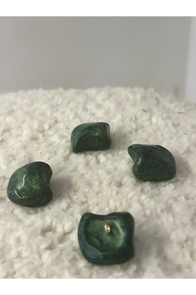 ODDA TASARIM ATÖLYESİ Design Pearlescent Green 4-Piece Gypsum Button Set