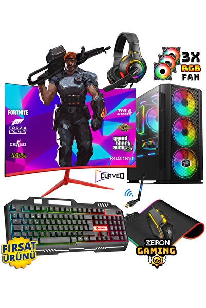 Zeiron Onepiece X7 Ryzen 5 5500 16gb 512gb Nvme M.2 Ssd Rtx3060 23.8" Oyuncu Masaüstü Bilgisayar