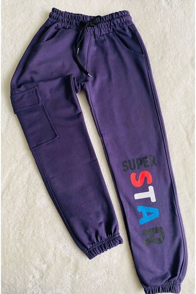 süper star baskılı kız çocuk eşofman altı 6/7/8/9 yaş