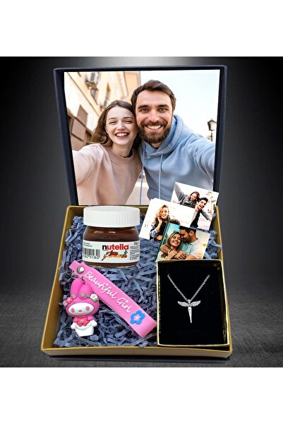 GİFTSTİME Fotoğraflı New Nutella Çikolata Hello Kity Anahtarlık Anı Fotoğrafı...