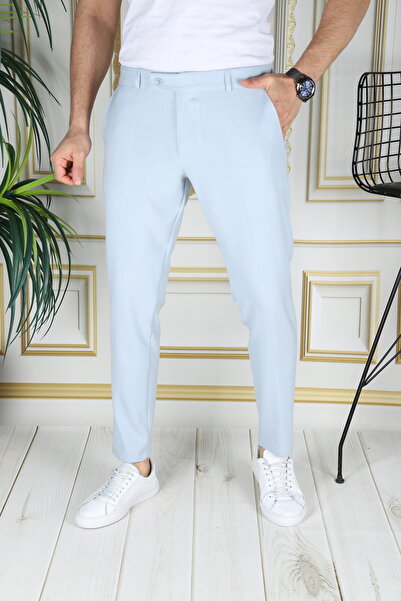 Gavazzi Ανδρικό Ice Blue Χρώμα ιταλικής κοπής, ελαστικό ύφασμα Lycra παντελόνι μέχρι τον αστράγαλο