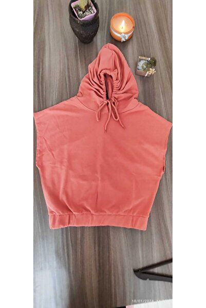 Tuğra Kadın %100 pamuk trend kapşonlu t-shirt