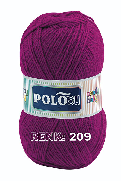 Polosu Candy Baby - Bebek El Örgü Ipliği 209 - Koyu Fuşya