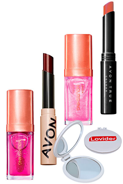AVON Dudak Yağı Blossom + Tinted Plum + Dudak Yağı Shimmering Petal + Totally...