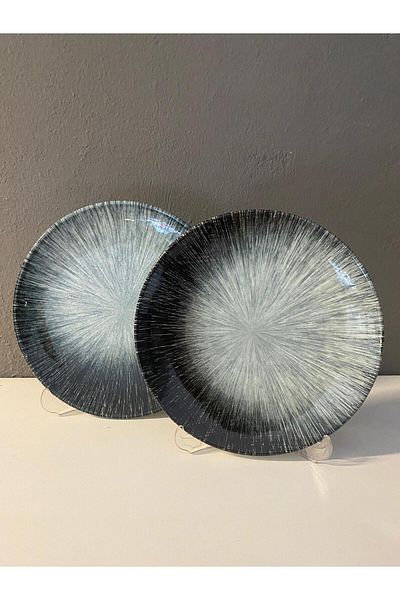 İkram Dünyası 23 cm and 21 cm 2-Piece Flat Plate