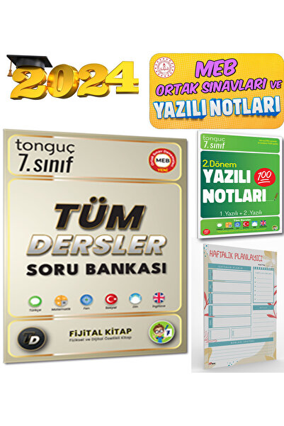 Tonguç Akademi 7. Sınıf Tüm Dersler Soru Bankası Fijital & 7. Sınıf 2. Dönem ...