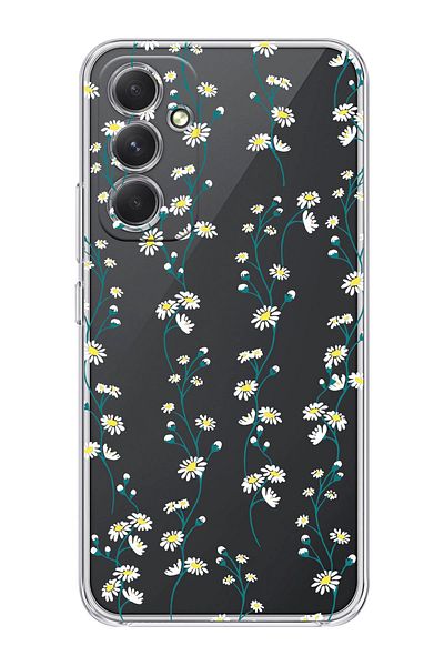 shoptocase حافظة هاتف شفافة متوافقة مع هاتف Galaxy A34 5g Daisy Vine