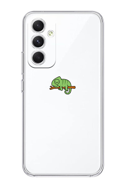 shoptocase Galaxy A34 5g Uyumlu Bukalemun Desenli Şeffaf Telefon Kılıfı