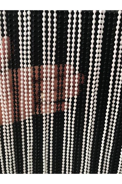 özdeğer home 90X180Black White 5mm Spacing Door Curtain Beads Curtain Door Ornament