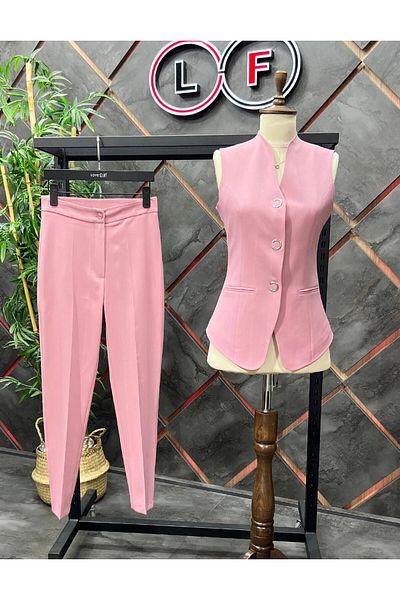 nodilife Suit with Snap Vest, Dusty Rose