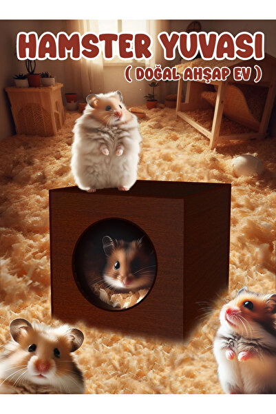MDİZMİR Hamster Yuvası Hamster Evi Kare Hamster Evi Kafes ve Habitat için Uygun