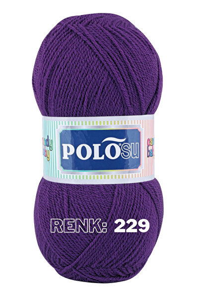 Polosu Candy Baby - Bebek El Örgü Ipliği 229 - Koyu Mor