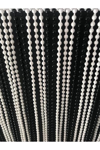 özdeğer home 90X180Black White 5mm Spacing Door Curtain Beads Curtain Door Ornament