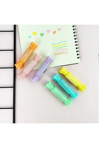 YEŞİL KIRTASİYE Candy Shaped Highlighter Set of 6