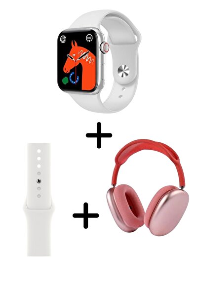 Han-S Bilişim Watch 8 Akıllı Saat ve P9 Pro Kulaküstü Kulaklık İkili Paket Ko...
