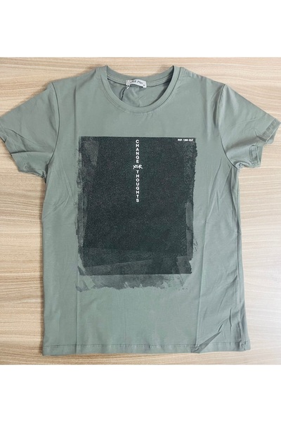 Tuğra Erkek baskılı trend t-shirt