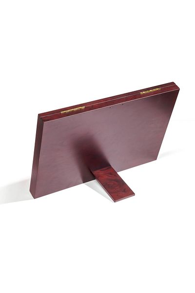 Leuchtturm Medal Display Rack with wooden, Glass lid