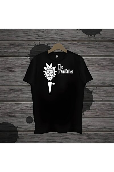 Le Savu Μπλουζάκι Unisex Grandfather με τύπωμα Μαύρο Χρώμα oversized Le Savu